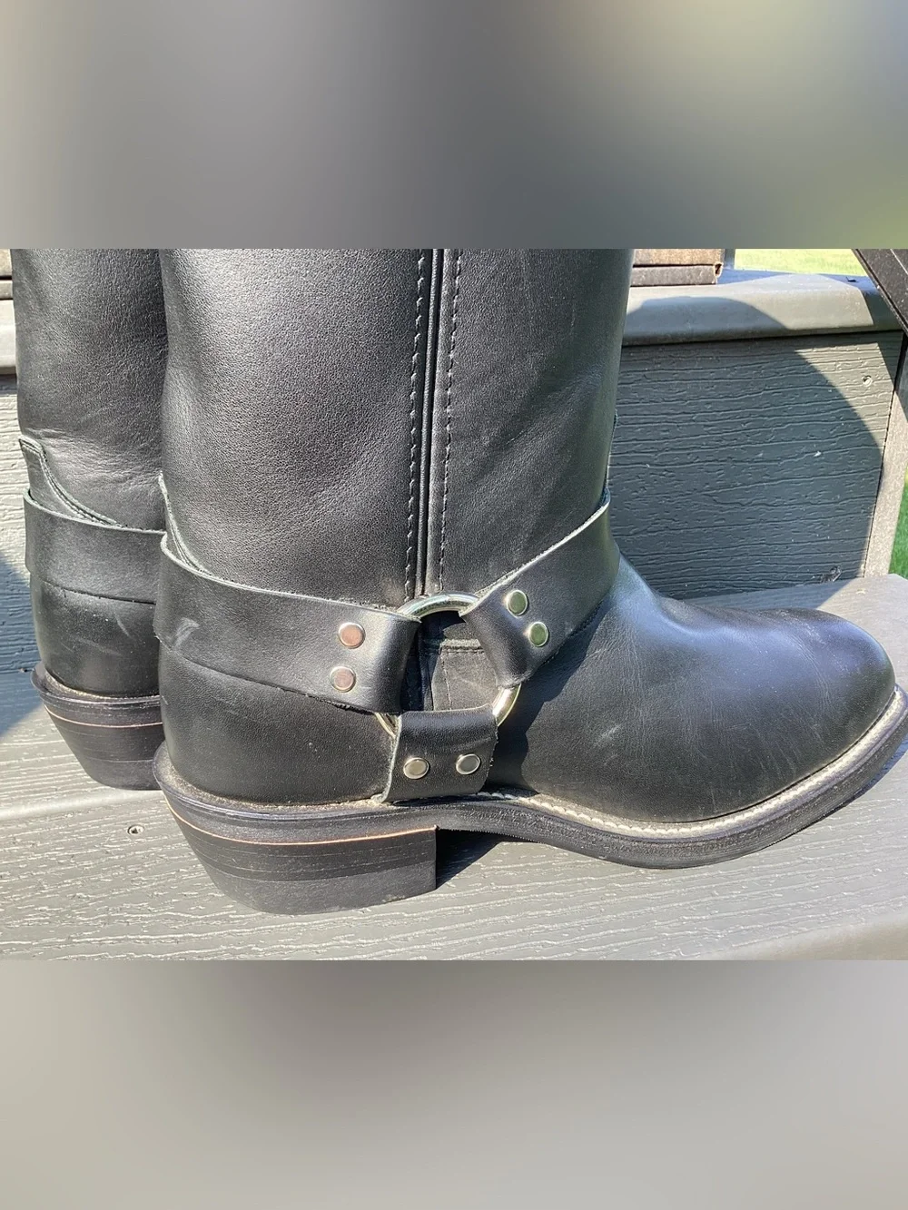 Chippewa 10.5D Model #27868 Black Leather Harness Motorcycle Boots